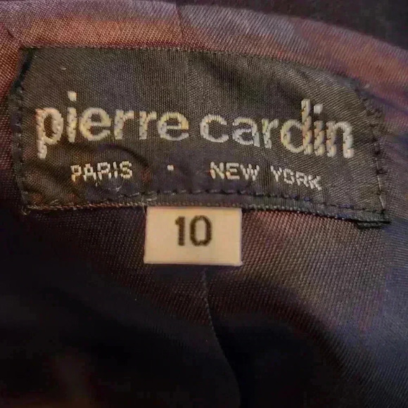 Pierre Cardin Size10 Women's Double Breasted Tuxedo Jacket 100% Wool Satin Lapel - Picture 9 of 11